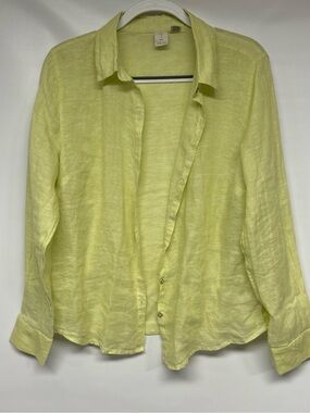Joie Light Lime Linen Shirt
